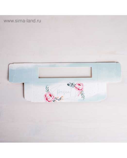 Коробка складная «Сладкий подарок» 18 х 5,5 х 5,5 см. - товары для кондитеров. Коробка складная «Сладкий подарок» 18 х 5,5 х 5,5 см. - товары для кондитеров.