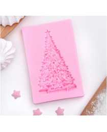 Силиконовый молд «Ель нарядная», 8×5×0,8 см, цвет микс Силиконовый молд «Ель нарядная», 8×5×0,8 см, цвет микс