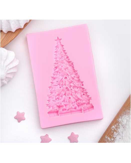 Силиконовый молд «Ель нарядная», 8×5×0,8 см, цвет микс - товары для кондитеров. Силиконовый молд «Ель нарядная», 8×5×0,8 см, цвет микс - товары для кондитеров.