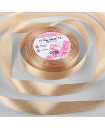 Лента атласная, 20 мм × 23 ± 1 м, цвет бежевый № 267