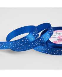 Лента атласная «Звёзды», 15 мм × 23 ± 1 м, цвет синий № 040 Лента атласная «Звёзды», 15 мм × 23 ± 1 м, цвет синий № 040