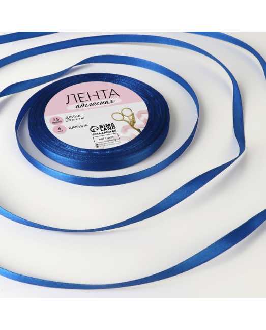 Лента атласная, 6 мм × 23 ± 1 м, цвет синий №40 - товары для кондитеров. Лента атласная, 6 мм × 23 ± 1 м, цвет синий №40 - товары для кондитеров.