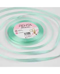 Лента атласная, 6 мм × 23 ± 1 м, цвет нежно-мятный № 177 Лента атласная, 6 мм × 23 ± 1 м, цвет нежно-мятный № 177