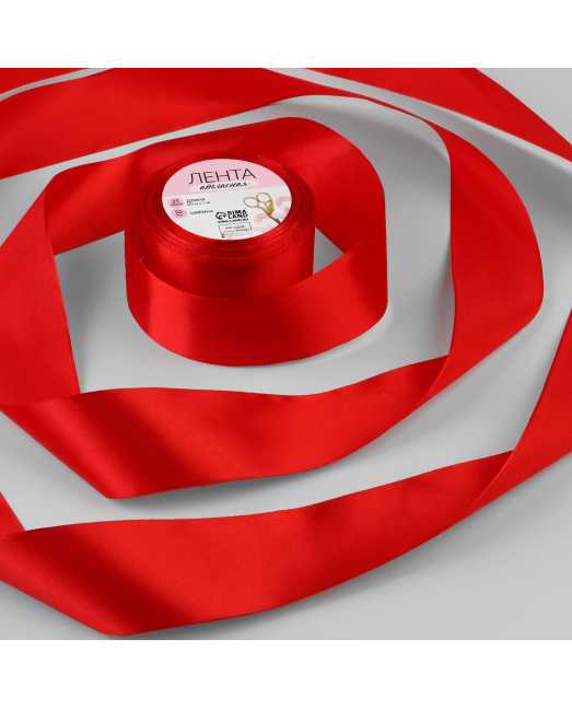 Лента атласная, 50 мм × 23 ± 1 м, цвет красный № 26 - товары для кондитеров. Лента атласная, 50 мм × 23 ± 1 м, цвет красный № 26 - товары для кондитеров.