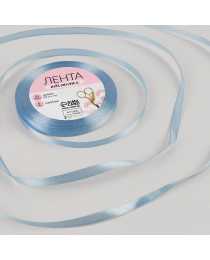 Лента атласная, 6 мм × 23 ± 1 м, цвет небесно-голубой № 78 Лента атласная, 6 мм × 23 ± 1 м, цвет небесно-голубой № 78