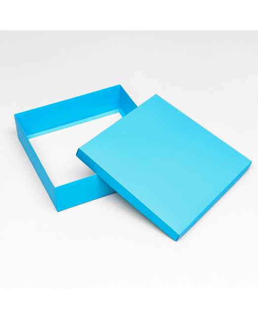 Коробка подарочная, 30х30х8 см, бирюзовая, крышка-дно Коробка подарочная, 30х30х8 см, бирюзовая, крышка-дно