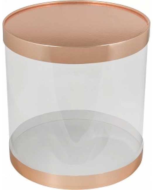 Коробка ТУБУС d 28 cм h 28 cм, для торта, золотая