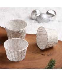 Форма бумажная "Маффин", снежинки, 5 х 4 см Форма бумажная "Маффин", снежинки, 5 х 4 см