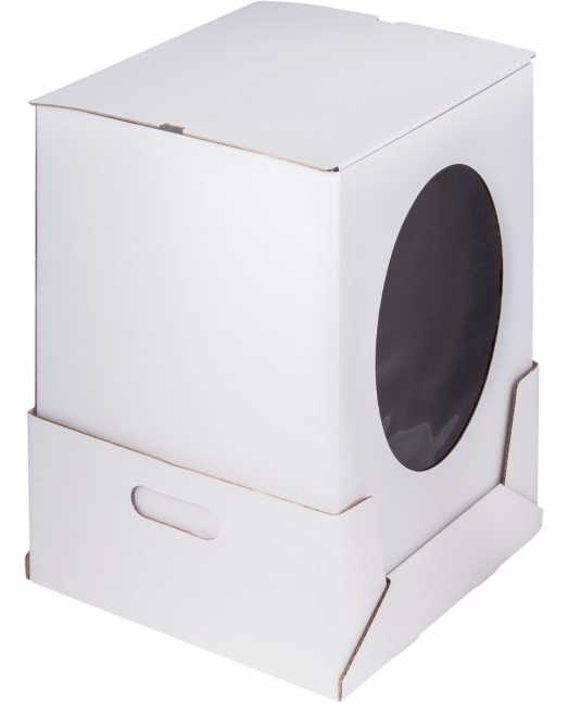 Коробка для торта, 32 х 32 х 45 см, с окном, белая