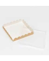 Коробочка для печенья, крафт, 18х18х3 см Коробочка для печенья, крафт, 18х18х3 см