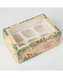Коробка на 6 капкейков «Милый зайчик», 17 х 25 х 10 см Коробка на 6 капкейков «Милый зайчик», 17 х 25 х 10 см